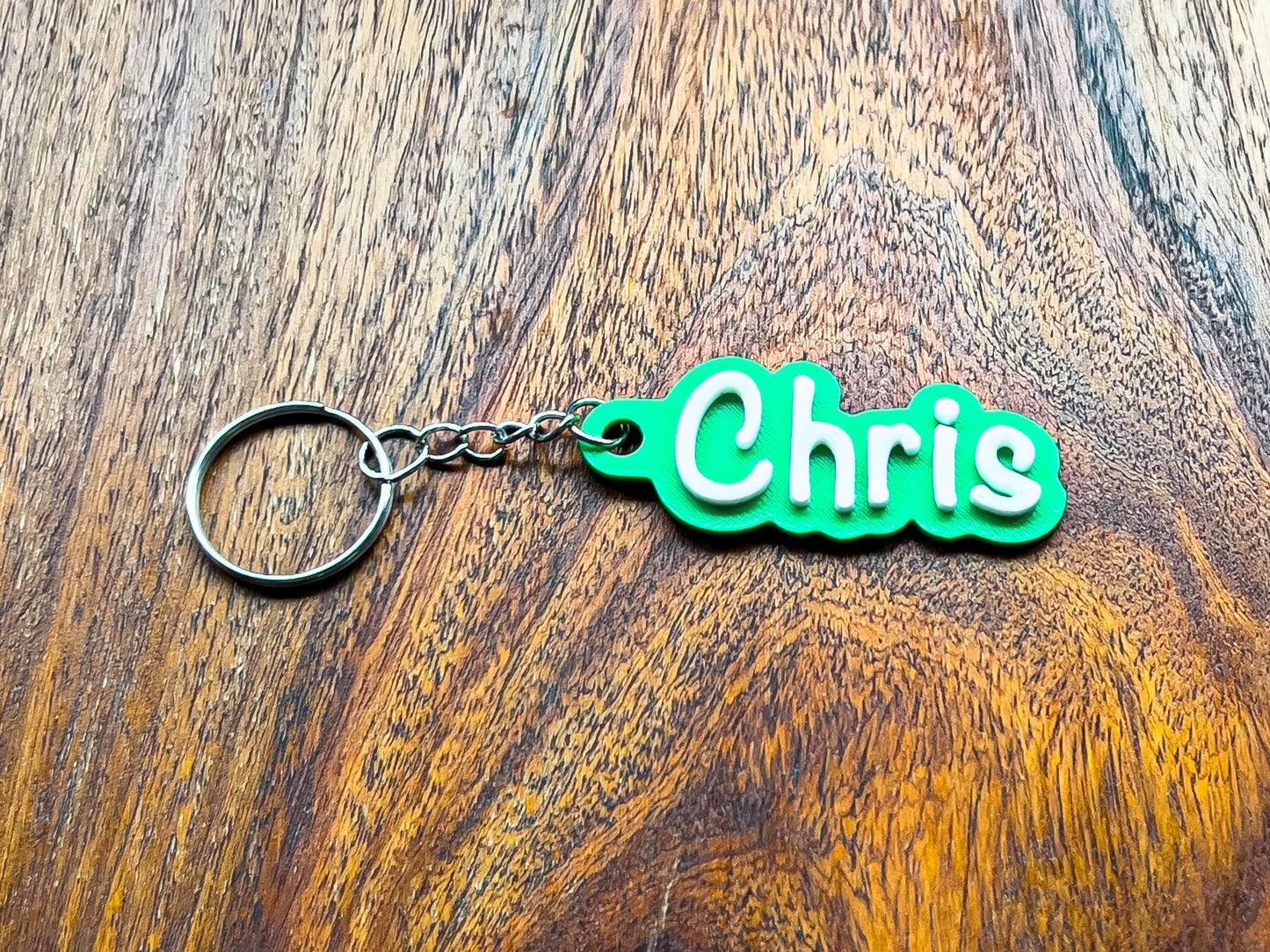 Personalised 3D Embossed Name Keyring | 7x Colours Available
