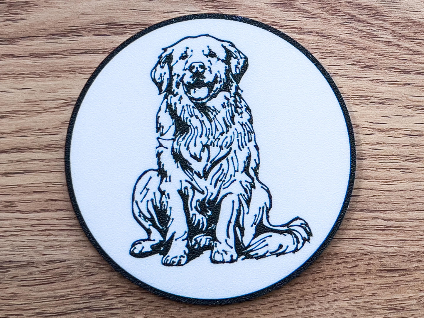 Golden Retriever Hundeuntersetzer | Schwarz & Weiß