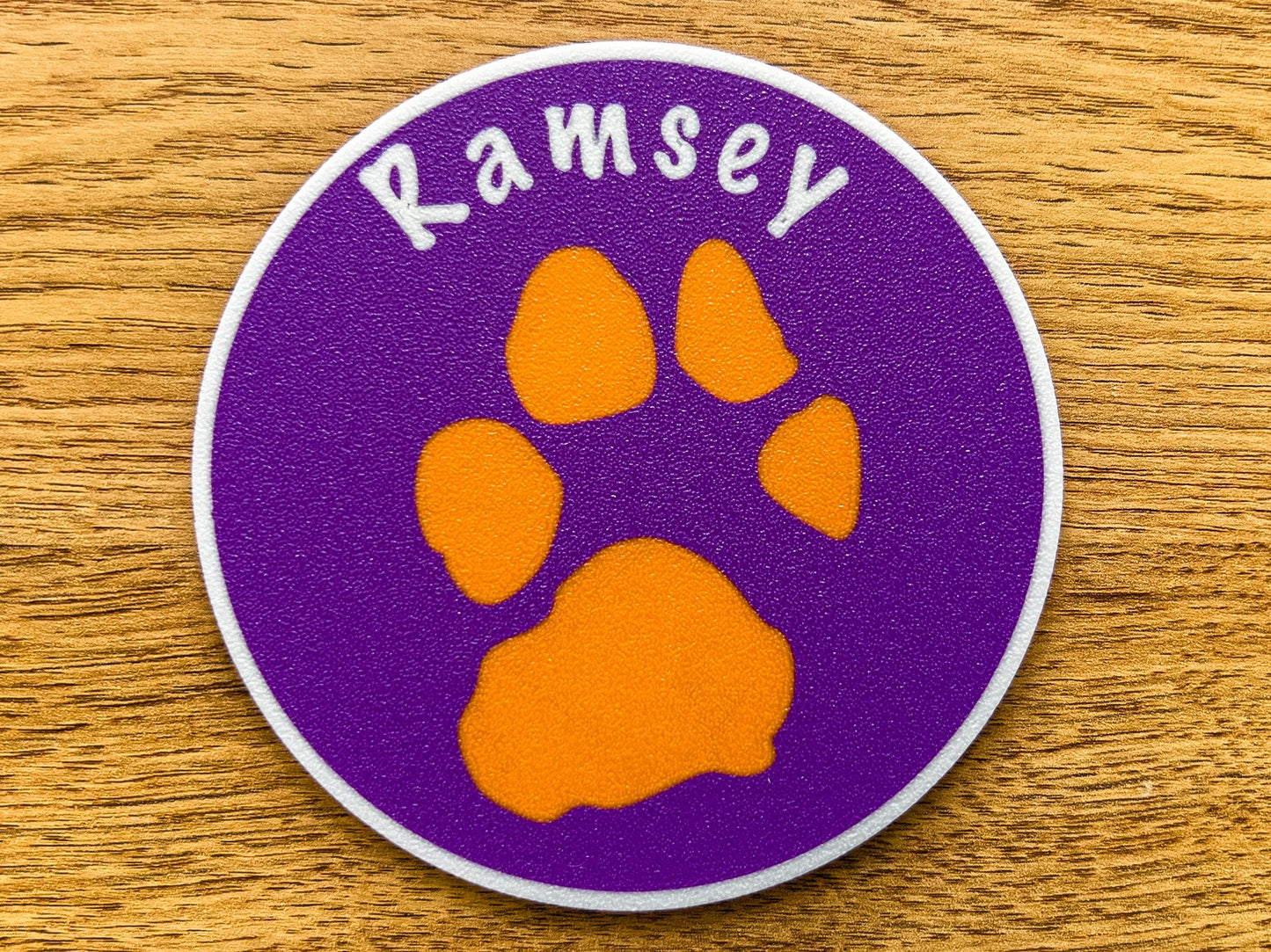 Dessous de verre personnalisé avec empreinte de patte de chien | 4 couleurs disponibles