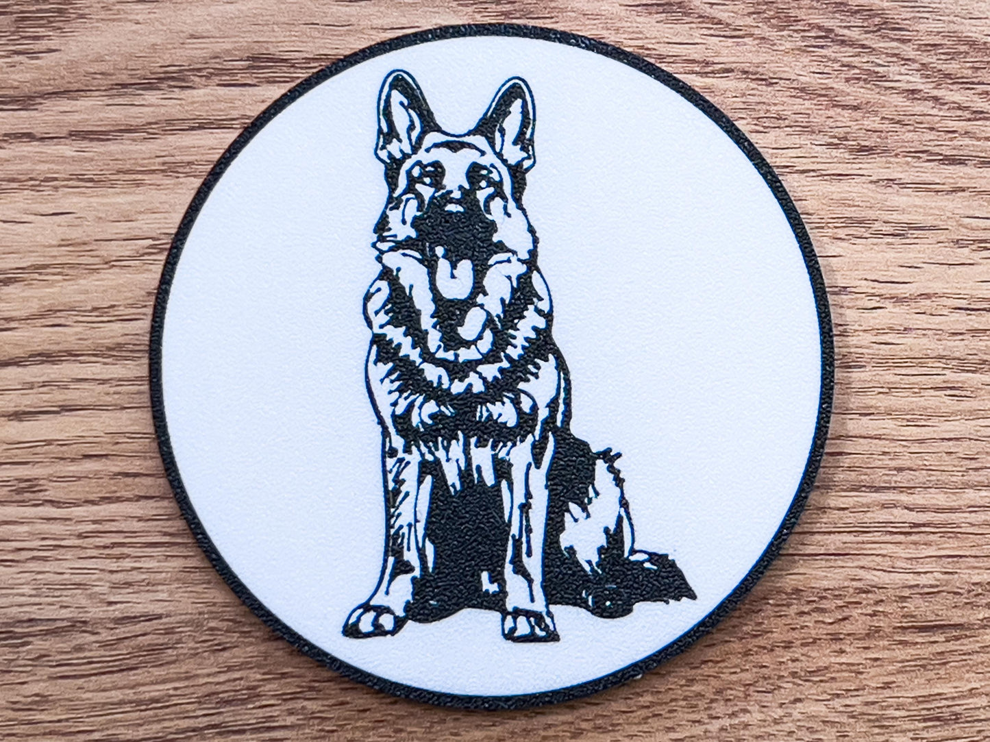 German Shepherd Dog Coaster | Black & White