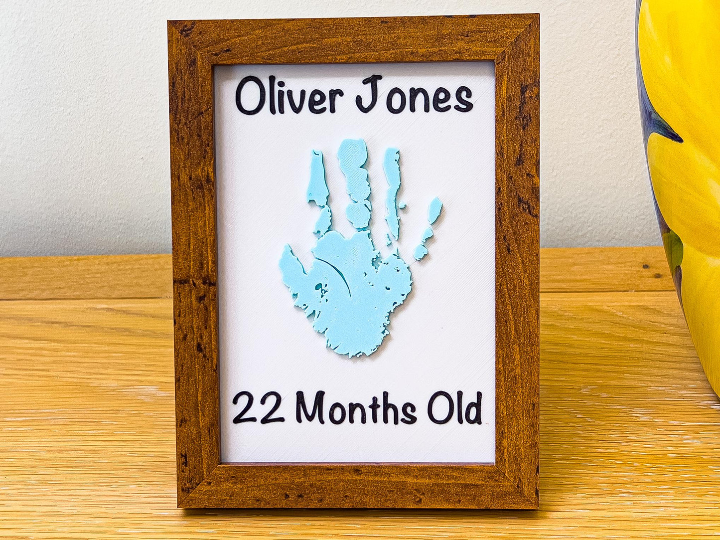 Frameable 3D Embossed Child Handprint | Pink / Blue