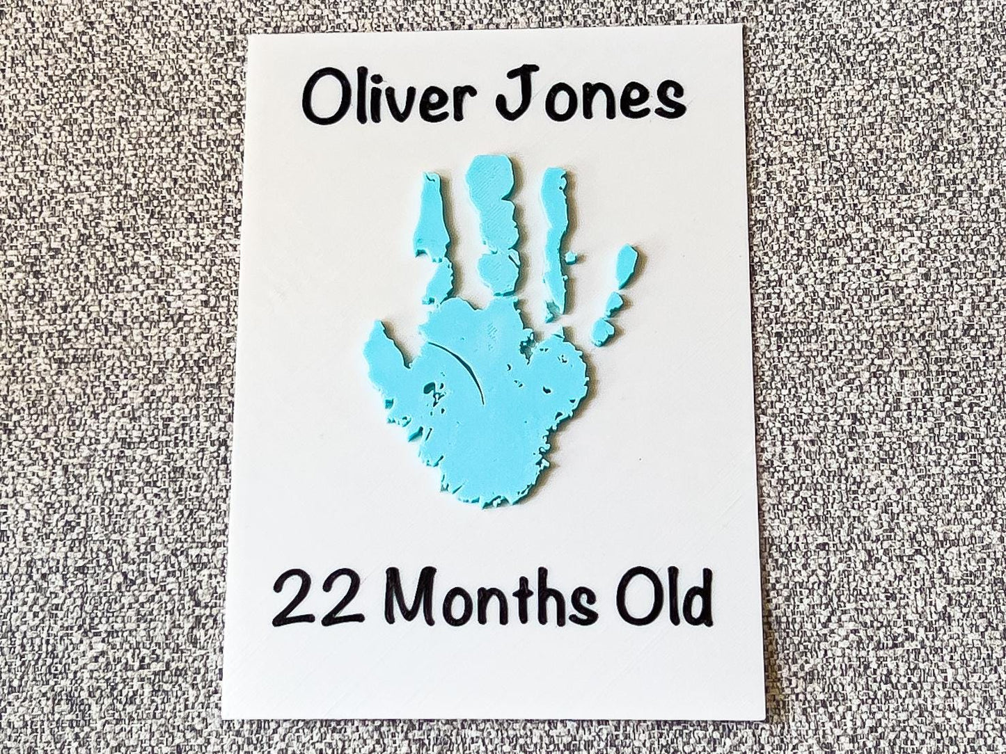 Frameable 3D Embossed Child Handprint | Pink / Blue
