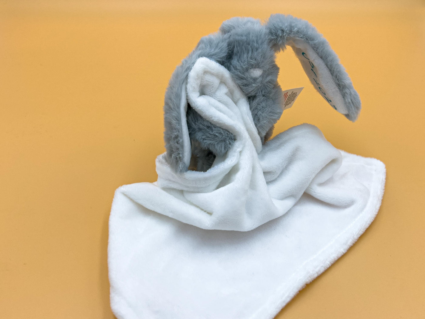 Doudou bébé personnalisé en peluche douce lapin