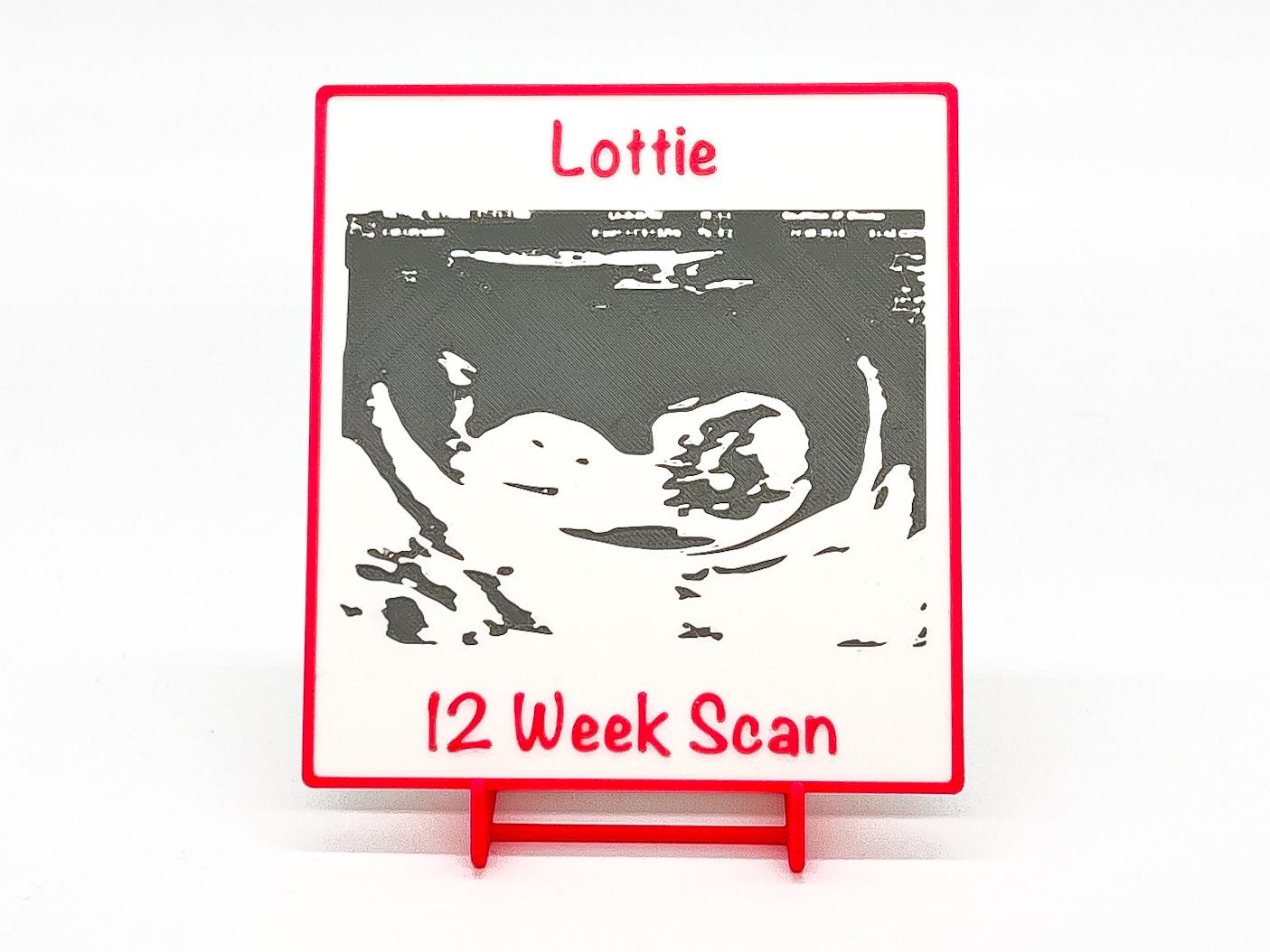 Plaque 3D pour bébé | Rose / Bleu