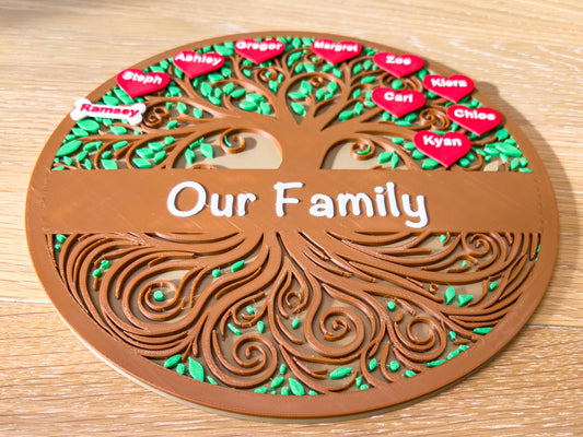 Personalised Family Tree Of Life Style Plaque | Hanging / Standing