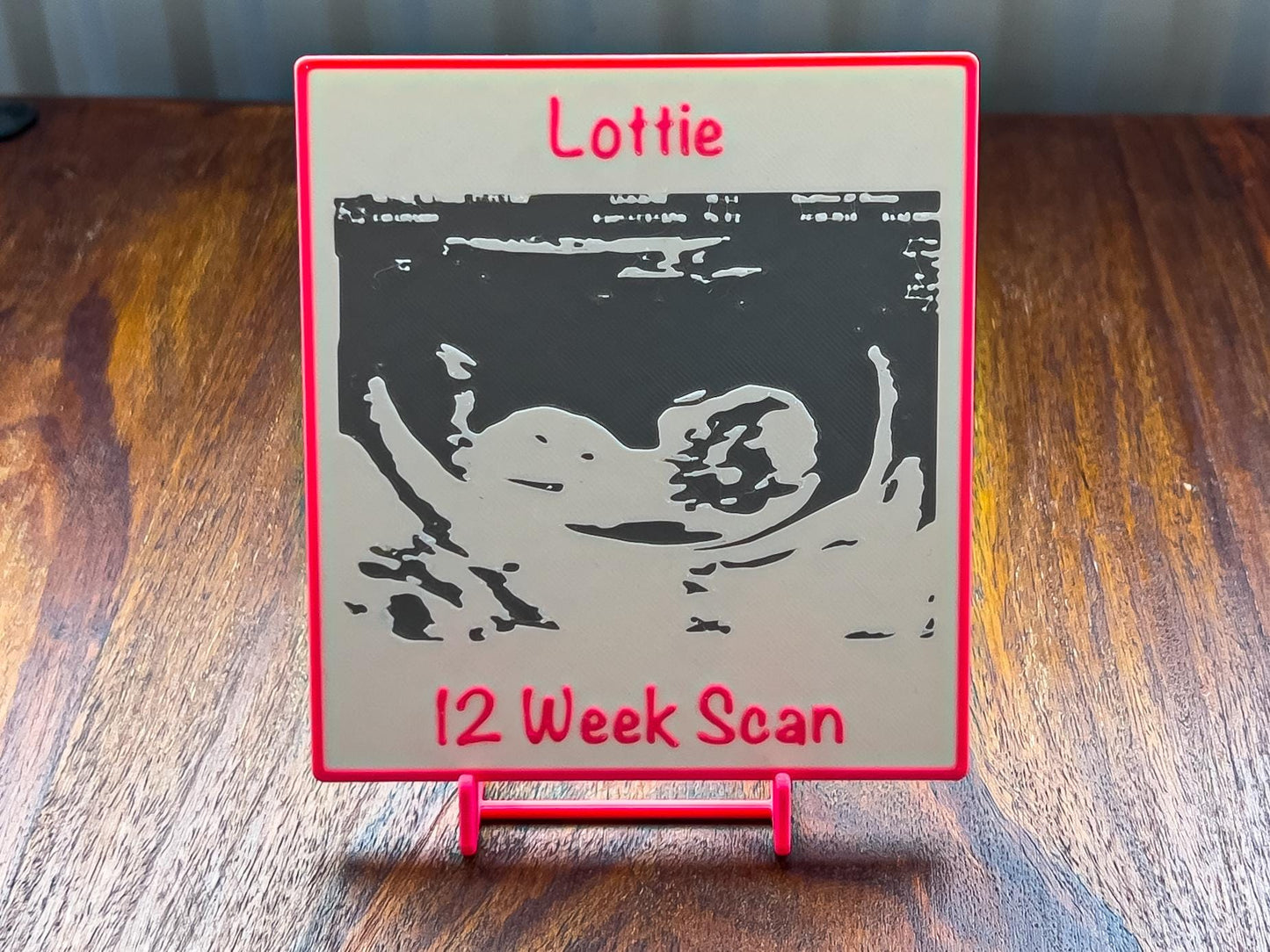 Plaque 3D pour bébé | Rose / Bleu