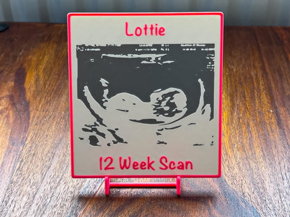 Plaque 3D pour bébé | Rose / Bleu