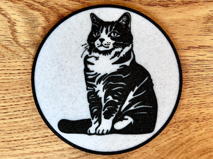 Dessous de verre Bobtail américain | Effet marbre
