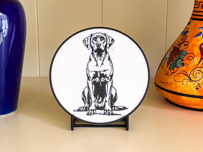 Ungarischer Vizsla Hundeuntersetzer | Schwarz &amp; Weiß