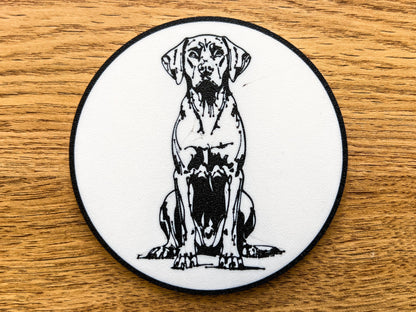 Ungarischer Vizsla Hundeuntersetzer | Schwarz &amp; Weiß