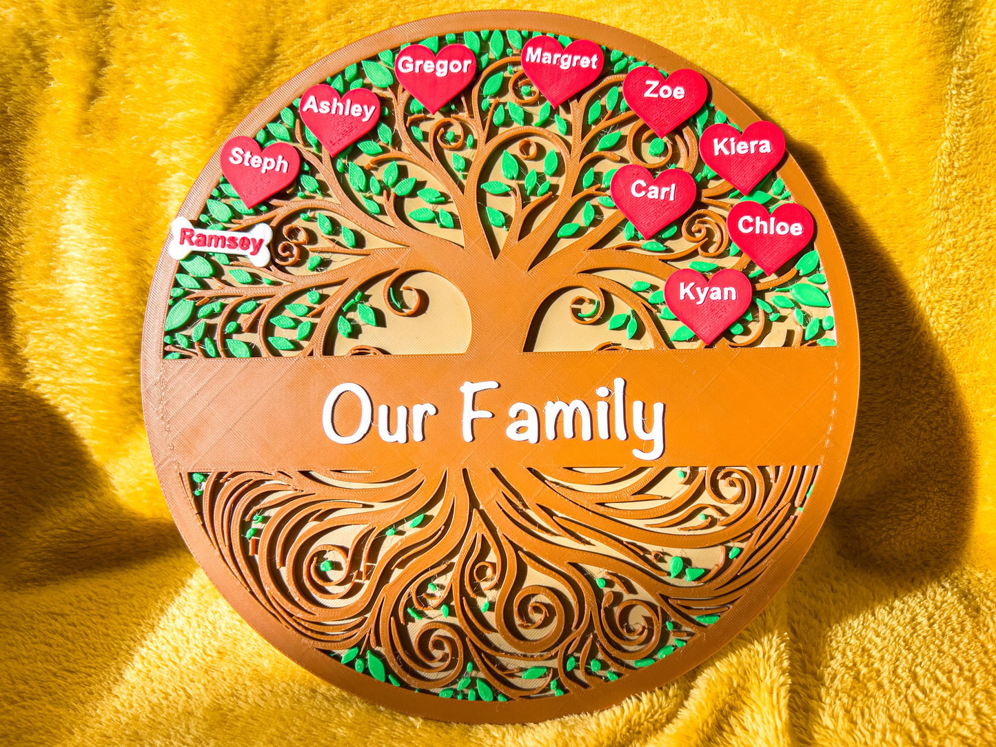 Personalised Family Tree Of Life Style Plaque | Hanging / Standing