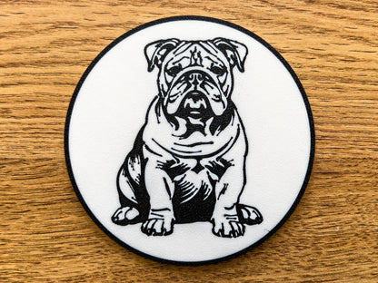 Bulldog Dog Coaster | Black & White