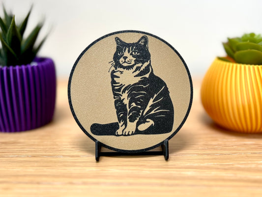 Dessous de verre Bobtail américain | Effet bois