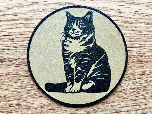 Dessous de verre Bobtail américain | Effet bois