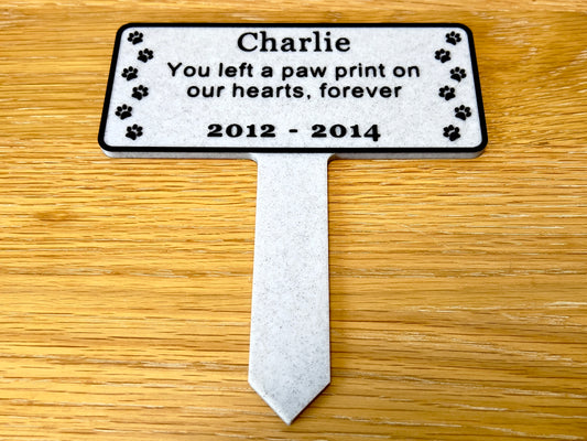 Personalised Dog Memorial Plaque | Marble Effect