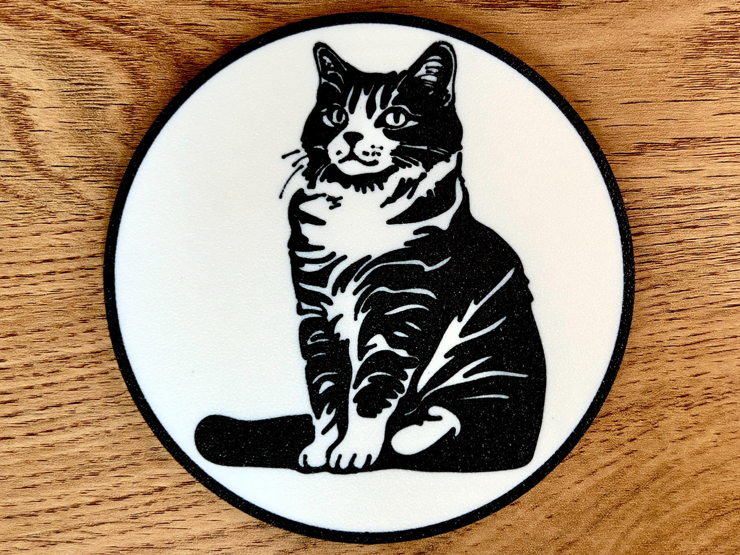 American Bobtail Katze Untersetzer | Schwarz &amp; Weiß