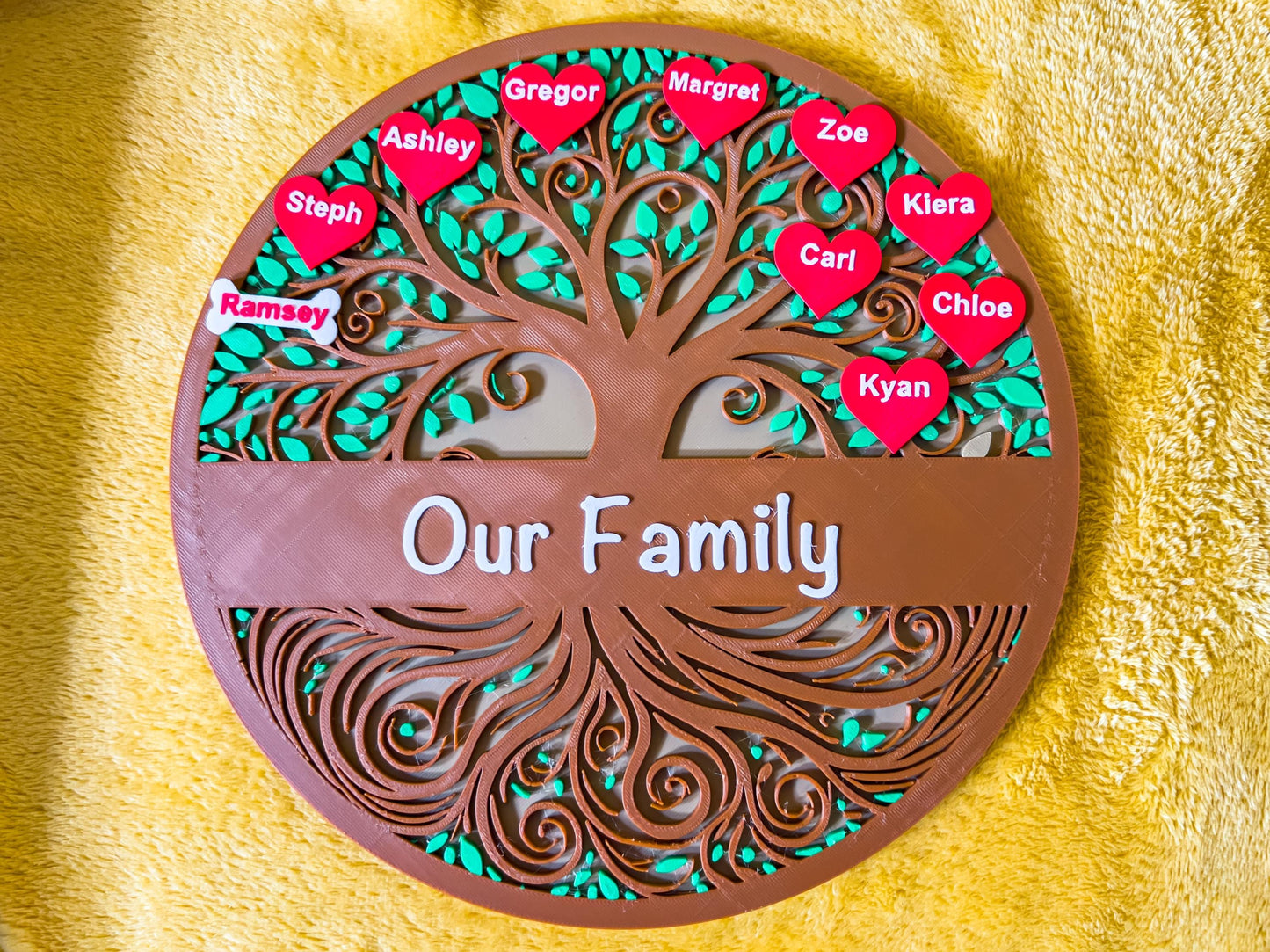 Personalised Family Tree Of Life Style Plaque | Hanging / Standing
