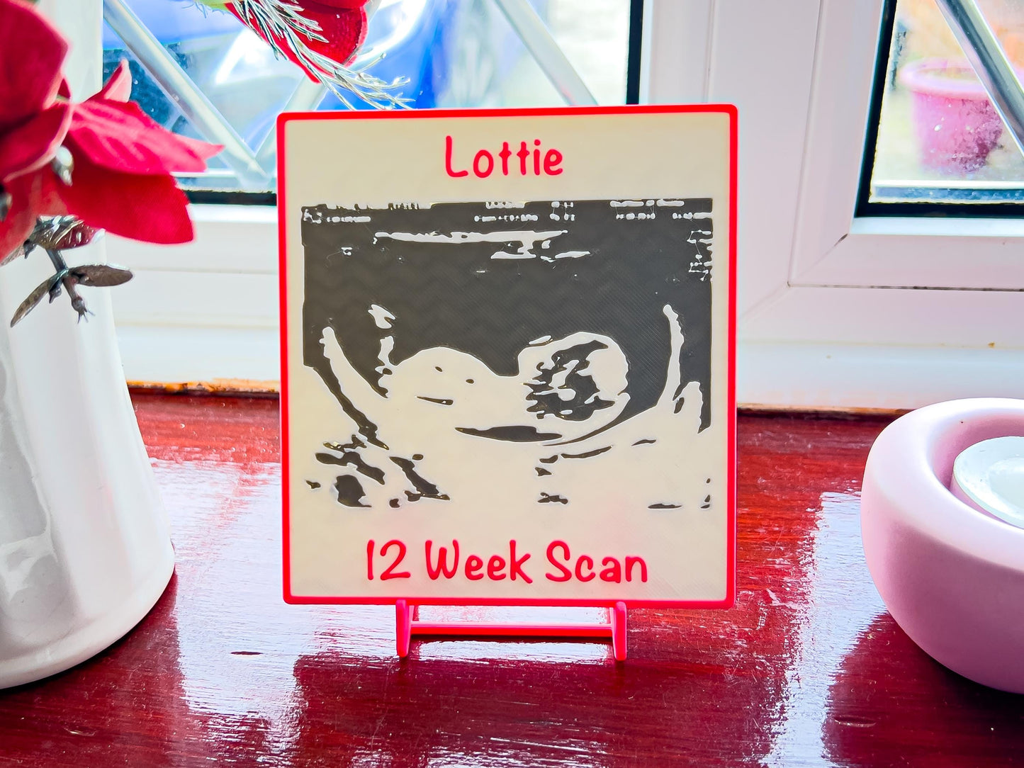 Plaque 3D pour bébé | Rose / Bleu