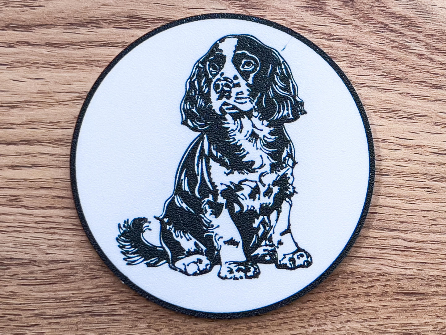 Cocker Spaniel Hundeuntersetzer | Schwarz &amp; Weiß