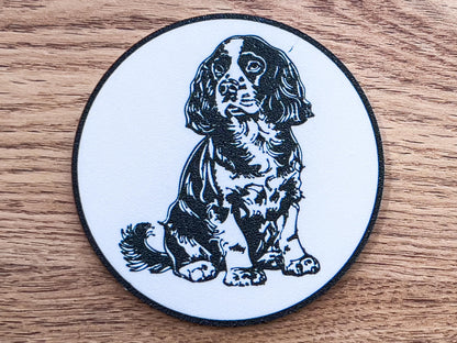 Cocker Spaniel Hundeuntersetzer | Schwarz &amp; Weiß