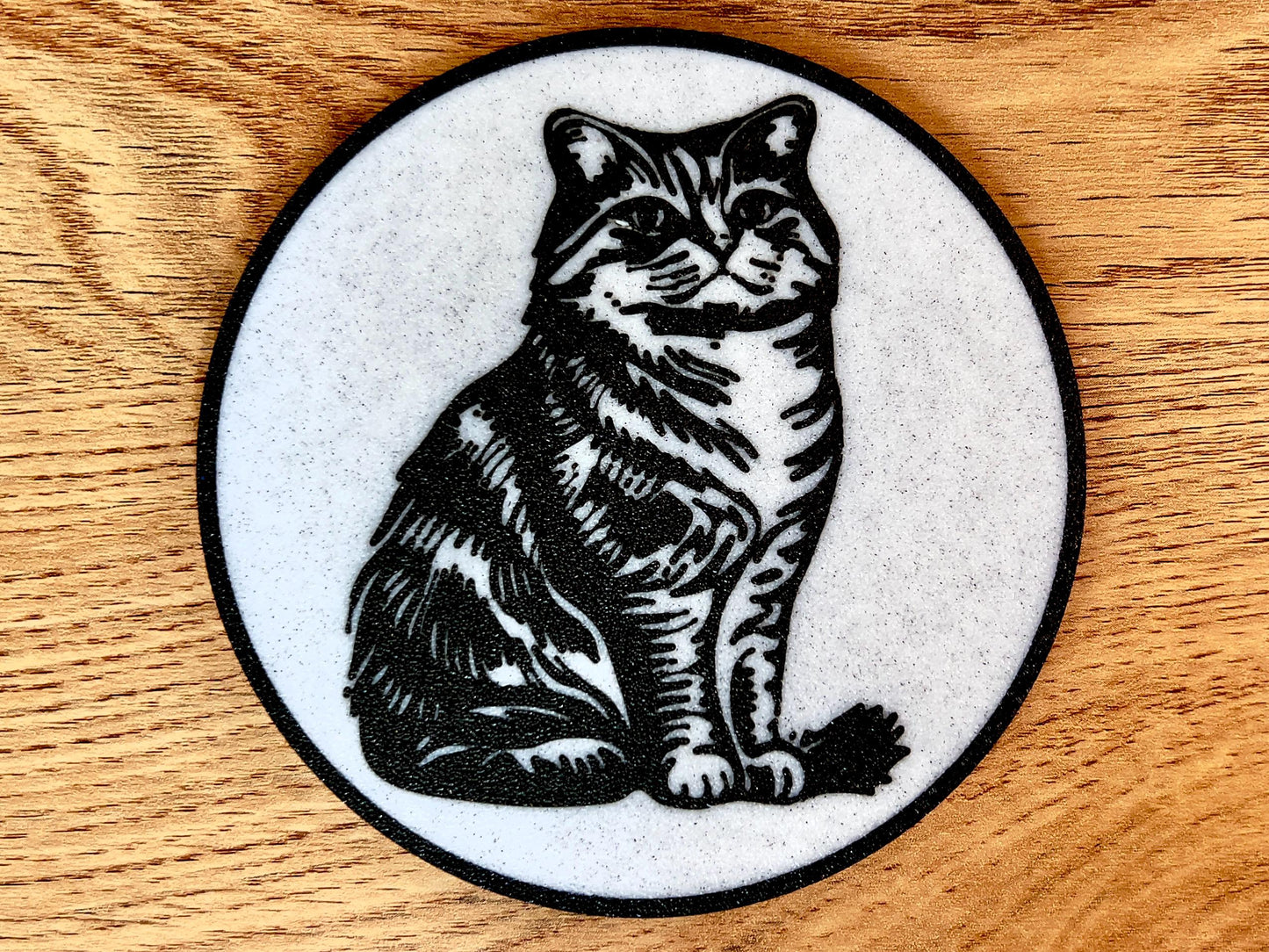 Dessous de verre Highland Fold Cat | Effet marbre