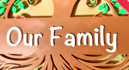 Personalised Family Tree Of Life Style Plaque | Hanging / Standing